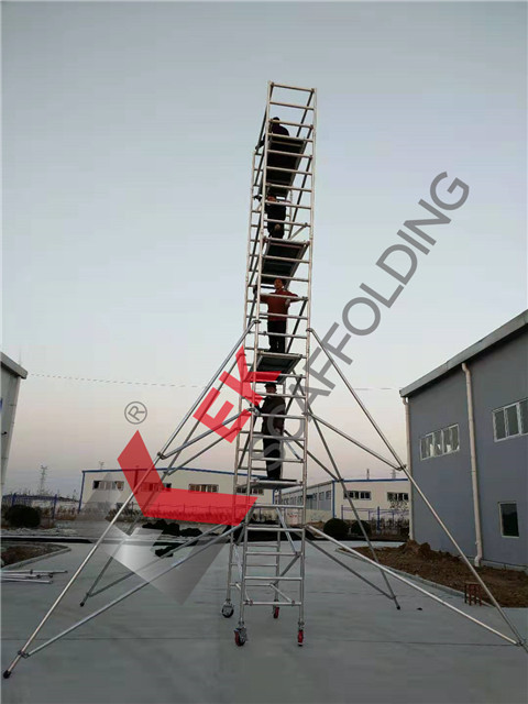 Mobile Arbeitsplattform aus Aluminium Aluminium Gerüstturm